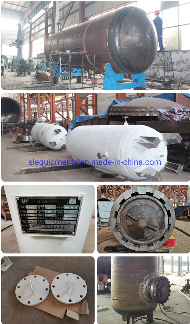 Hydro Power Plant Industrial Acid Liquid Air Storage Tank N2 CO2 Compressed Air Oxygen Large Air Receiver Tank