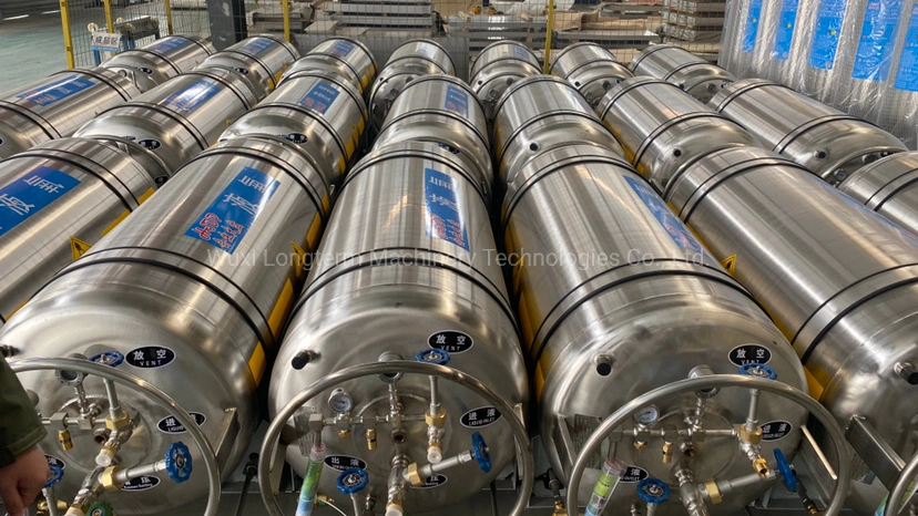 Vertical and Horizontal Dewar 175L / 195L / 210L 2.3 MPa, 500L 1.59 MPa Cryogenic Liquid Oxygen Container Gas Cylinder